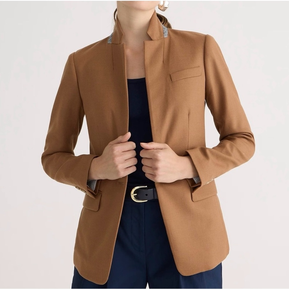 J. Crew Regent Blazer - Warm Camel - Size 12P wool